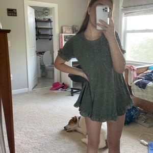 altar’d state green shirt with ruffles!